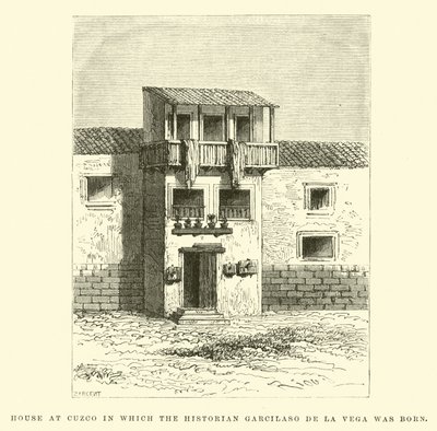 Haus in Cuzco, in dem der Historiker Garcilaso de la Vega geboren wurde von Edouard Riou