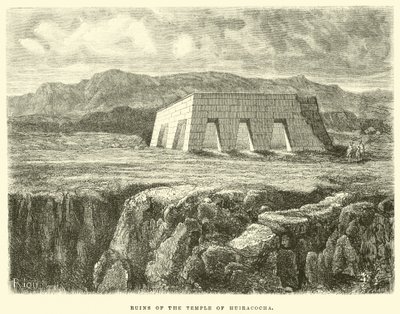 Ruinen des Tempels von Huiracocha von Edouard Riou