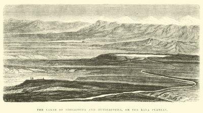Die Seen von Sissacocha und Huilcacocha auf dem Raya-Plateau von Edouard Riou
