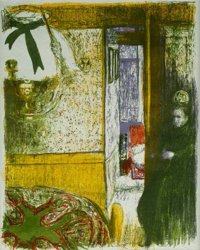 Innenraum mit Hängelampe, aus Landschaften und Innenräumen; Interieur a la Suspension, aus Paysages et Interieurs, 1899 von Edouard Vuillard