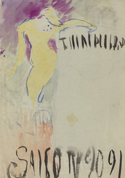 Programmentwurf für das Théâtre Libre [verso] von Edouard Vuillard