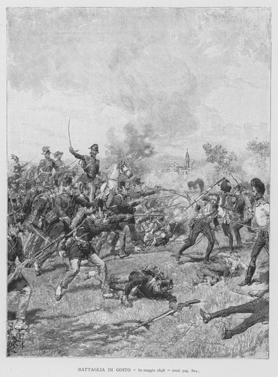 Schlacht von Goito, 30. Mai 1848 von Edouardo Matania