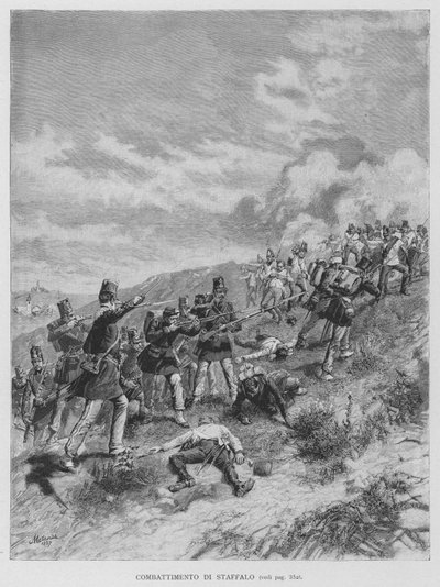 Kampf von Staffalo von Edouardo Matania