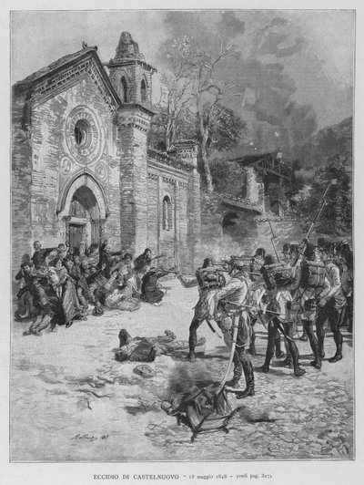 Massaker von Castelnuovo von Edouardo Matania