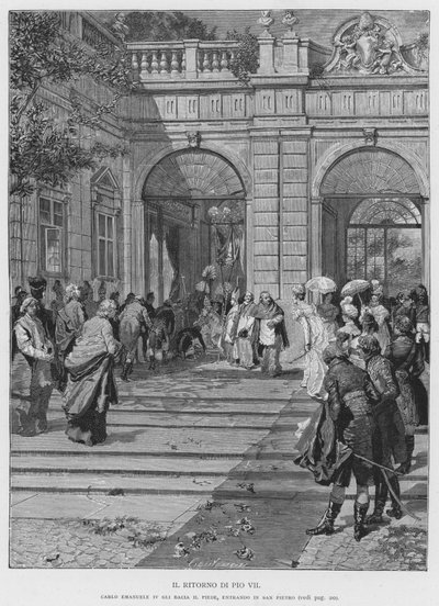 Die Rückkehr von Pius VII von Edouardo Matania