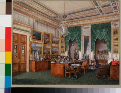 Interieurs des Winterpalastes: Das Arbeitszimmer von Kaiser Alexander II. von Eduard Hau
