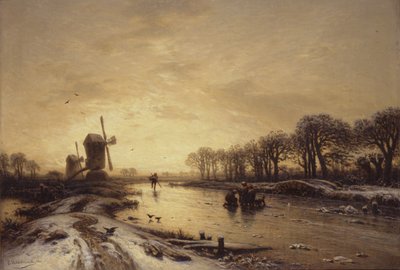 Spreewald im Winter von Eduard Hildebrandt