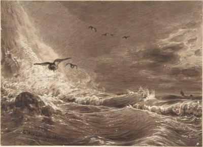 Stürmische See von Eduard Hildebrandt
