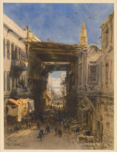 Straße in Kairo von Eduard Hildebrandt