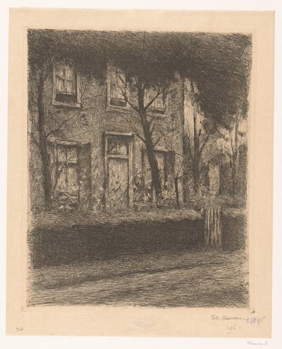 Vorgarten eines Hauses mit Hecke von Eduard Karsen (signed by artist)