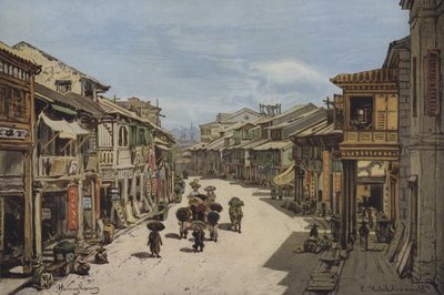 Eine Straße in Hongkong von Eduard after Hildebrandt