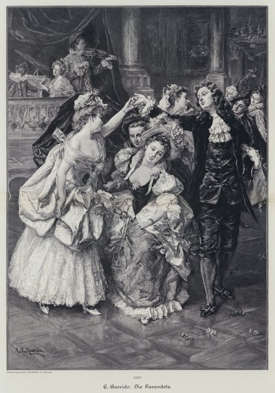Farandole des Balletts der Oper von Marseille (Gravur) von Eduardo Leon Garrido