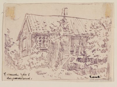 Edvard Munchs Hütte in Åsgårdstrand von Edvard Munch