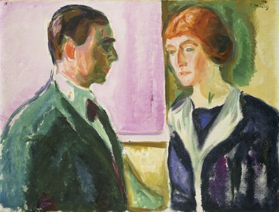 Abschied (Doppelportrait Hugo und Kathe Perls), ca. 1912 von Edvard Munch
