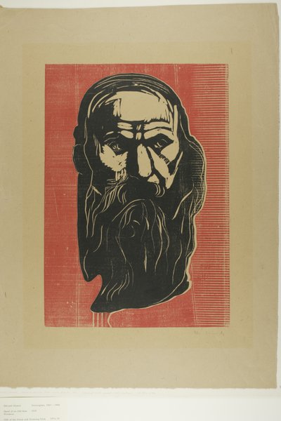 Kopf eines alten Mannes mit Bart von Edvard Munch