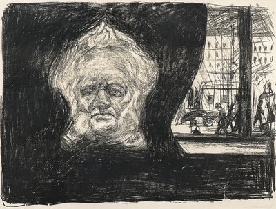 Henrik Ibsen im Café des Grand Hotels, 1902 von Edvard Munch