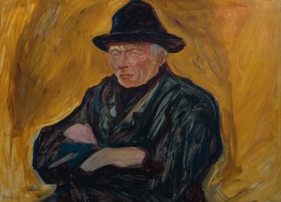 Matrose vor gelbem Hintergrund, ca. 1908 von Edvard Munch