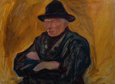 Matrose vor gelbem Hintergrund, ca. 1908 von Edvard Munch