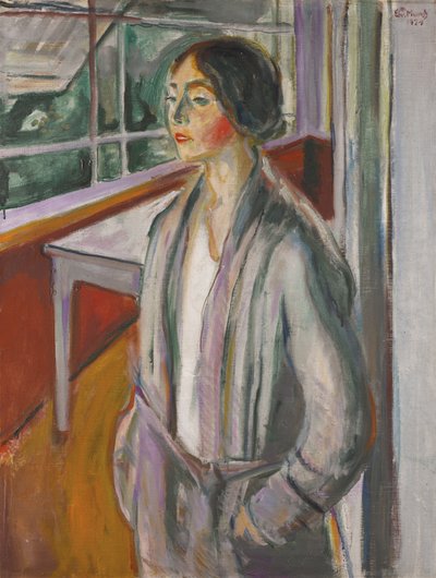 Junge Frau auf der Veranda von Edvard Munch