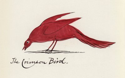 Edward Lear, Das Vogelbuch: Der Karmesinvogel von Edward (after) Lear