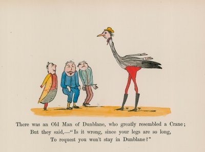 Es war ein alter Mann aus Dunblane, der einem Kranich sehr ähnelte von Edward (after) Lear