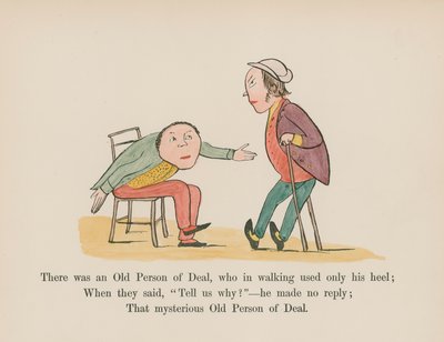 Es war eine alte Person von Deal, die beim Gehen nur ihre Ferse benutzte von Edward (after) Lear