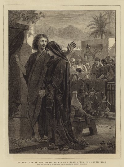 St. Johannes bringt die Jungfrau nach der Kreuzigung zu sich nach Hause von Edward A. Armitage