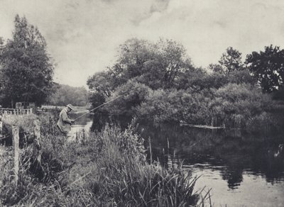 Boot Island unterhalb von Stockbridge am Test von Edward Alfred Barton