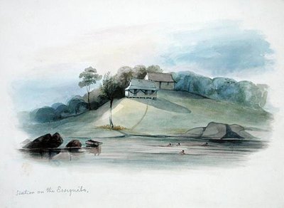 Station am Essiquibo, Britisch-Guayana, ca. 1840 von Edward Angelo Goodall