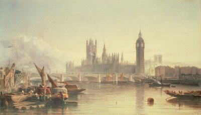 Die Houses of Parliament und die Westminster Bridge von Edward Angelo Goodall