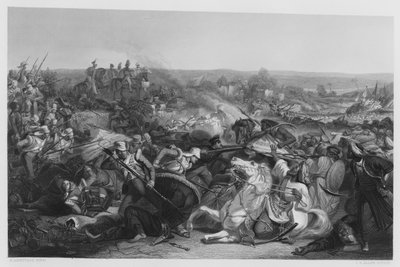 Die Schlacht von Meeanee (Gravur) von Edward Armitage