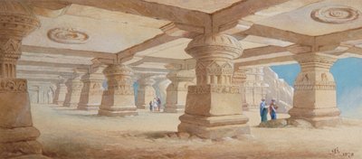 Felsentempel, Ellora, Maharashtra, Indien, 1878 von Edward Arthur Heffer
