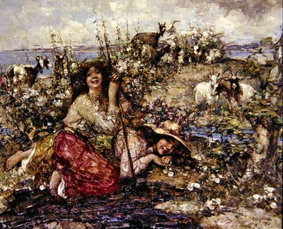 Wo Lerchen singen und Seevögel rufen von Edward Atkinson Hornel