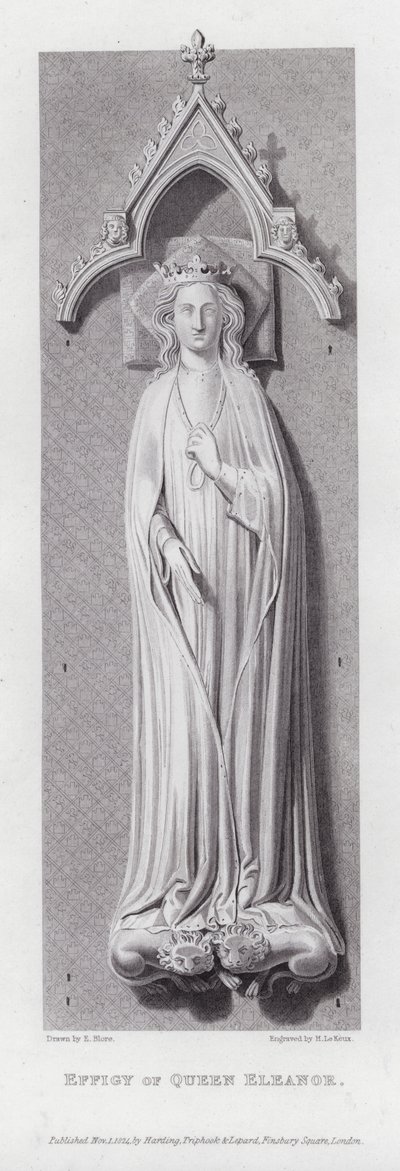 Abbild von Königin Eleanor (Gravur) von Edward Blore