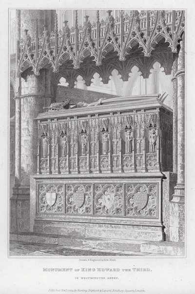Denkmal von König Eduard III. in der Westminster Abbey von Edward Blore