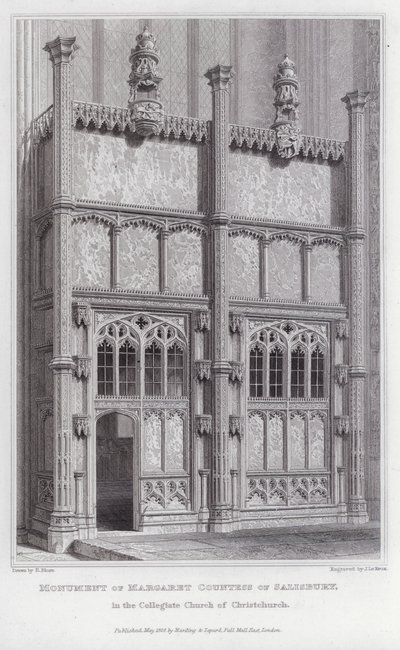 Denkmal von Margaret, Gräfin von Salisbury, in der Kollegiatkirche von Christchurch von Edward Blore