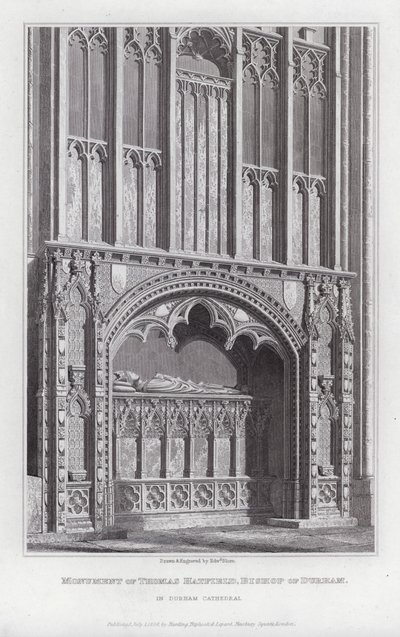 Denkmal von Thomas Hatfield, Bischof von Durham, in der Kathedrale von Durham von Edward Blore