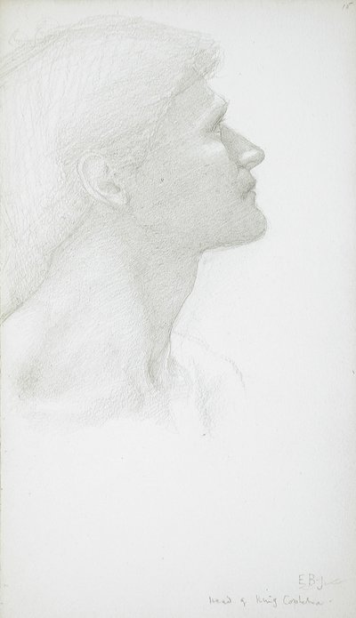 Kopf eines Mannes von Edward Burne-Jones