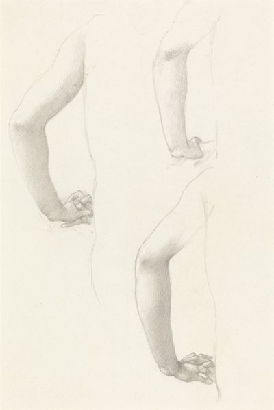 Studien eines Arms und von Händen von Edward Burne-Jones