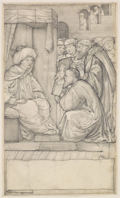 Chaucers Erzählung des Rechtsgelehrten - Entwurf von Edward Burne Jones