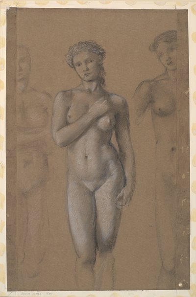 Weiblicher Akt - Drei Studien, möglicherweise für Venus von Edward Burne Jones