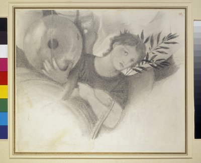 Studie für einen Kopf in Die Tage der Schöpfung, ca. 1871 - 1875 von Edward Burne Jones