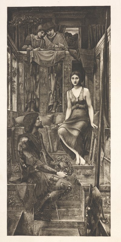 König Cophetua und das Bettlermädchen von Edward Coley (after) Burne Jones