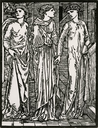 Erster Besuch der Schwestern von Edward Coley (after) Burne Jones