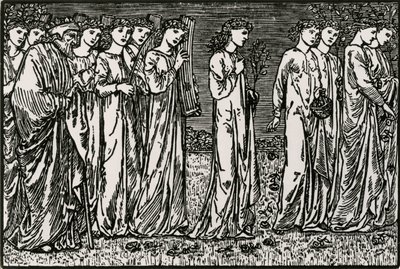 Die Prozession zum Hügel von Edward Coley (after) Burne Jones