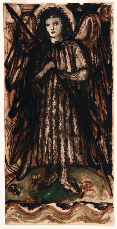 Liebe herrscht über die Elemente, Entwurf für Buntglas, ca. 1860-62 von Edward Coley Burne Jones