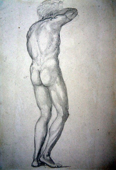 Studie eines stehenden Aktes, ca. 1873 von Edward Coley Burne Jones