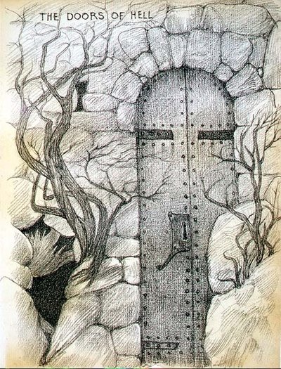 Die Tore der Hölle von Edward Coley Burne Jones