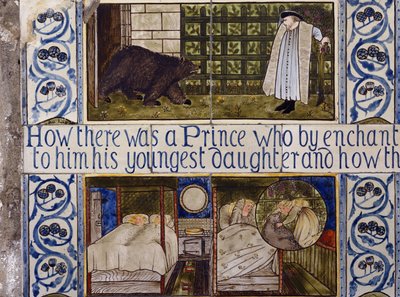 Schönheit und das Biest Fliesenpaneel, Morris, Marshall, Faulkner & Co., ca. 1867 von Edward Burne Jones