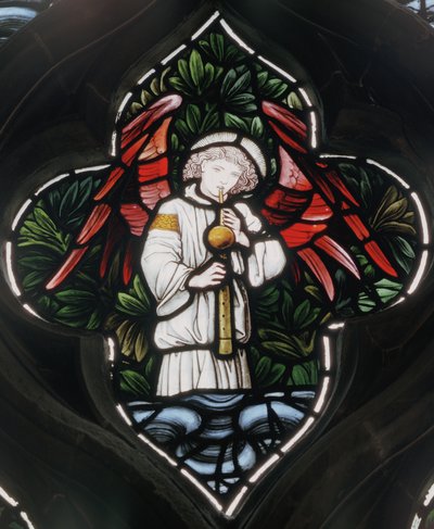 Engel mit Schalmei (1876) von Edward Burne Jones